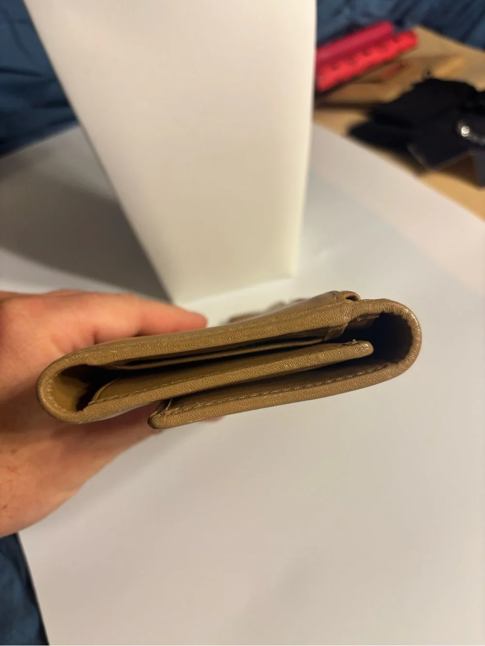 Coach Smooth Leather Slim Envelope Wallet - Tan